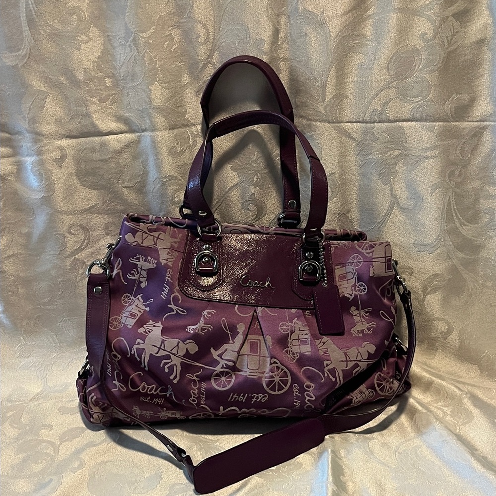 Coach Dark Purple Shoulder Bag